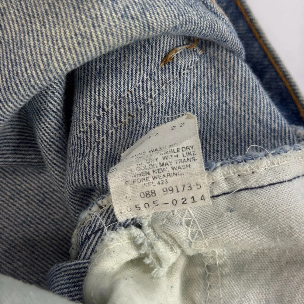 Vintage 80s Levis 505‎ Orange Tab Jeans Mens Size 40x30 Made in USA